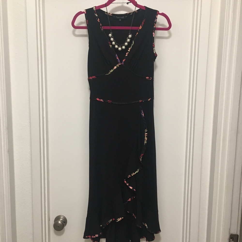 Dress Black W/Pretty Edging and Ruffle